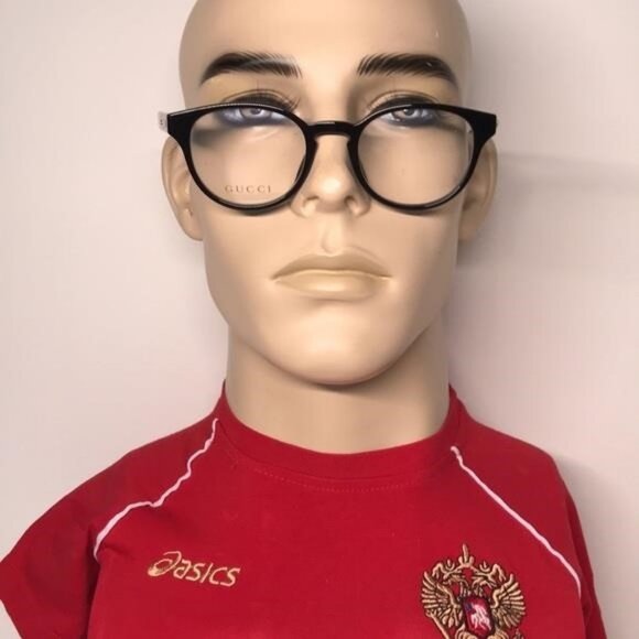 New Authentic Gucci GG0827O 001 Black Eyeglasses with Case - Picture 5 of 11